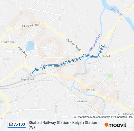 A-103 Bus Line Map