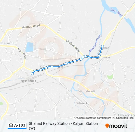 A-103 Bus Line Map