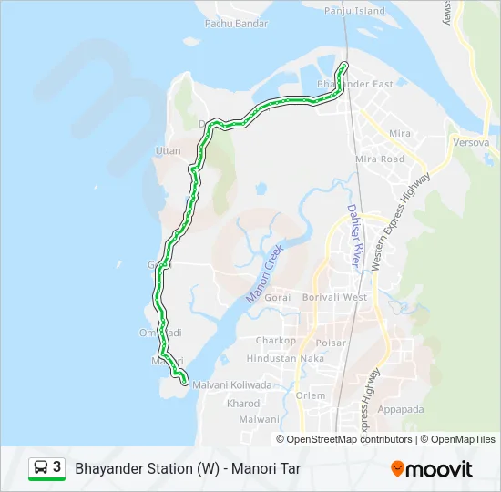3 Bus Line Map
