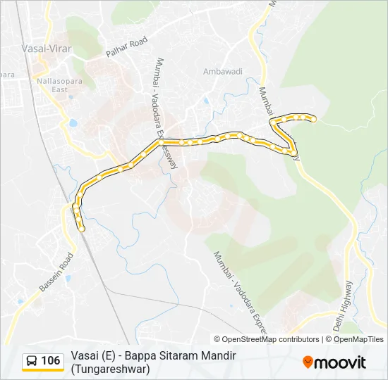 106 Bus Line Map