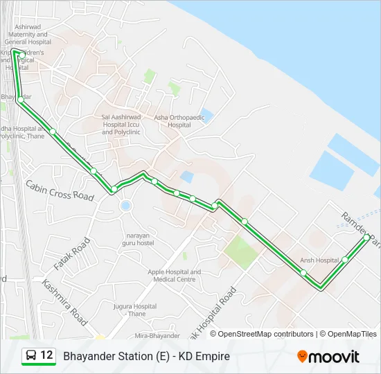 12 Bus Line Map