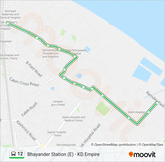 12 Bus Line Map