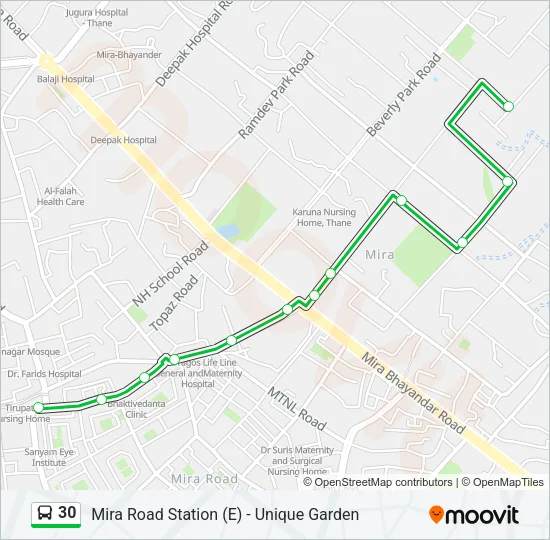 30 Bus Line Map