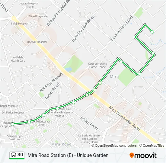 30 Bus Line Map