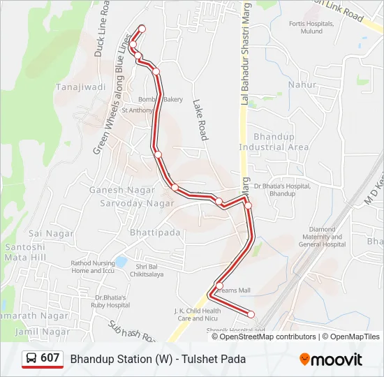 607 Bus Line Map