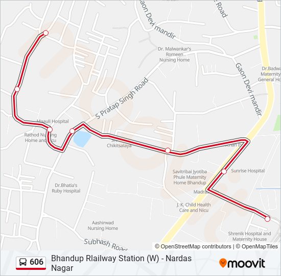 606 Route Schedules, Stops & Maps Bhandup Rlailway Station (W) (Updated)