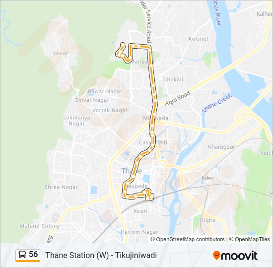 56 bus Line Map