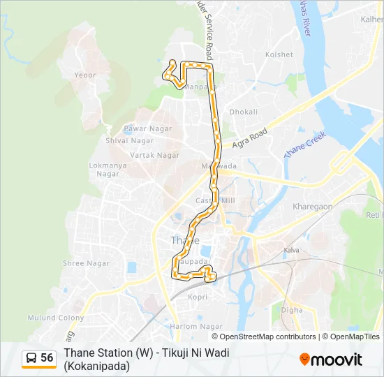 56 Bus Line Map