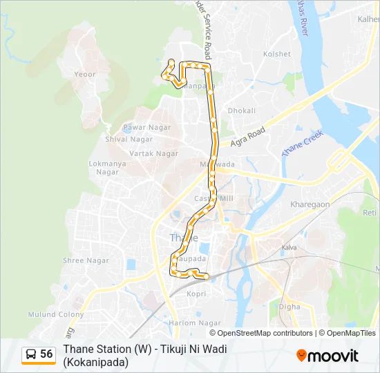 56 Bus Line Map