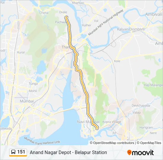 151 Bus Line Map