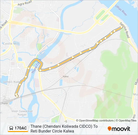 170AC Bus Line Map