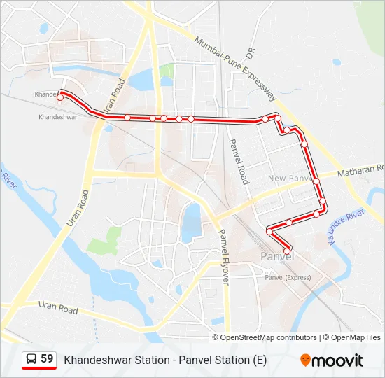 59 Bus Line Map