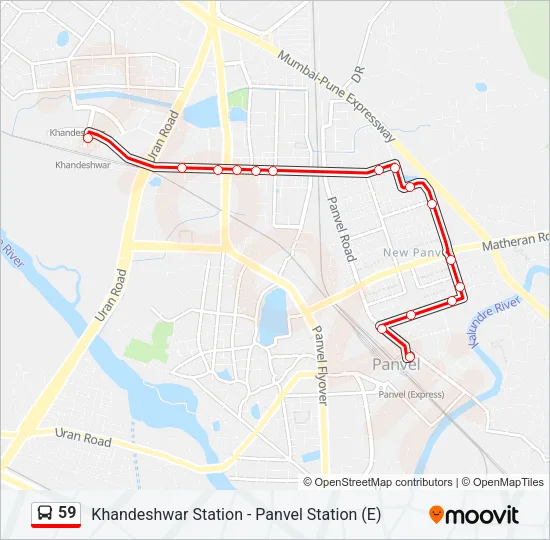 59 Bus Line Map