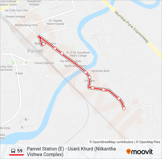 59 Bus Line Map