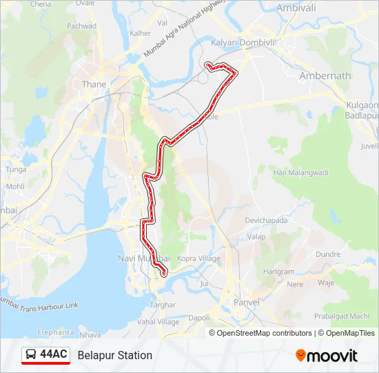 44AC Bus Line Map