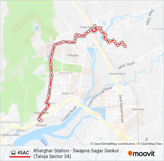 45AC Bus Line Map