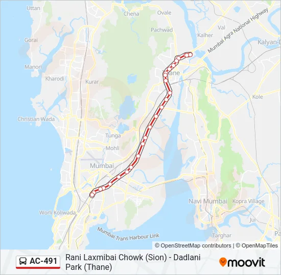 AC-491 Bus Line Map