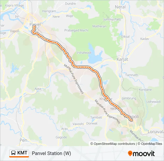 KMT Bus Line Map