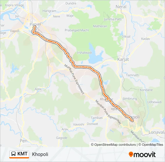 KMT Bus Line Map