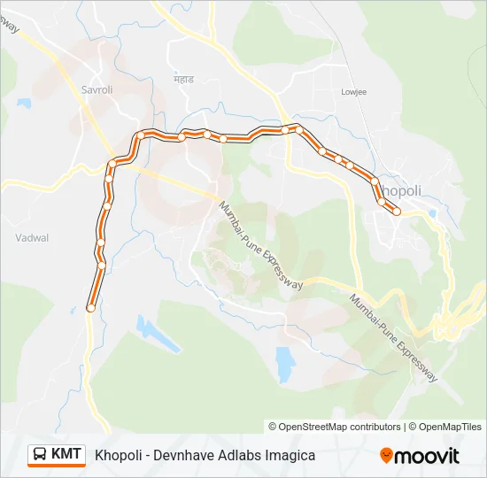 KMT Bus Line Map