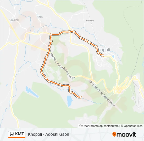 KMT Bus Line Map