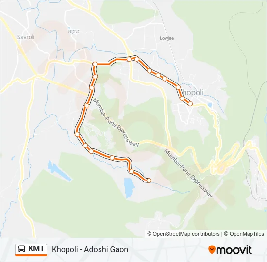 KMT Bus Line Map