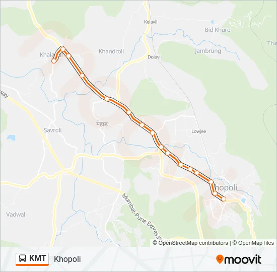 KMT Bus Line Map