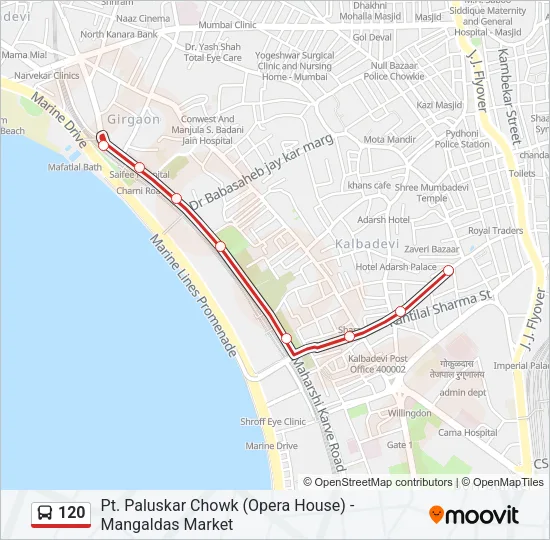 120 Bus Line Map