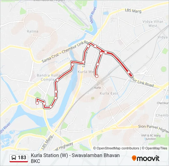 183 Bus Line Map