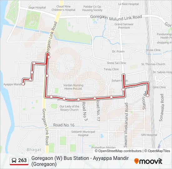 263 Bus Line Map