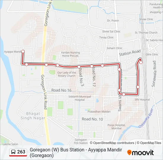 263 Bus Line Map