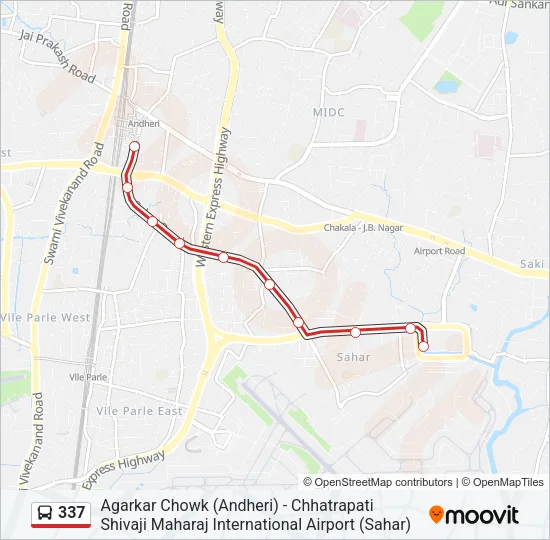 337 Bus Line Map