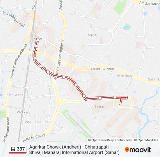 337 Bus Line Map