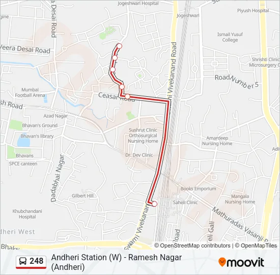 248 Bus Line Map