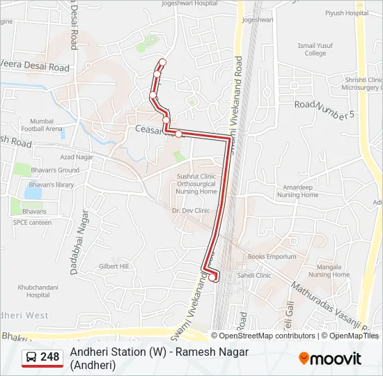 248 Bus Line Map