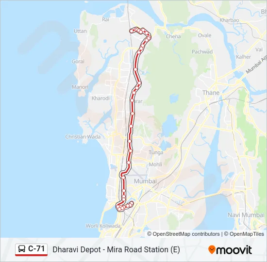 C-71 Bus Line Map