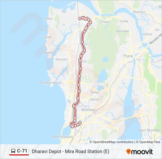C-71 Bus Line Map