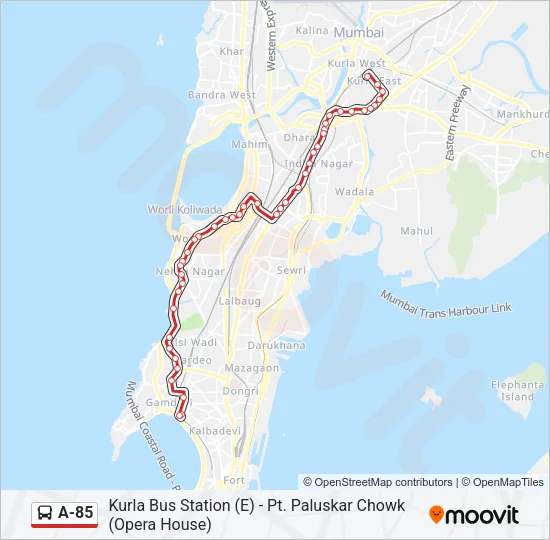 A-85 Bus Line Map