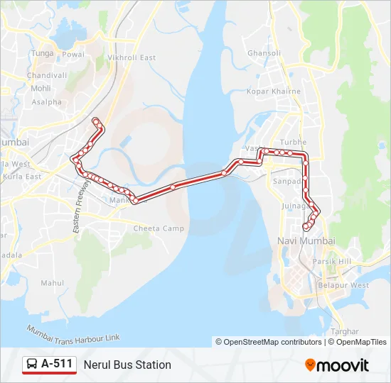 A-511 Bus Line Map