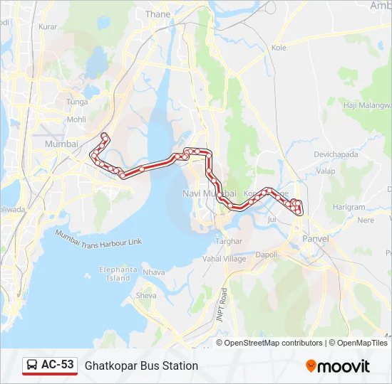 AC-53 Bus Line Map