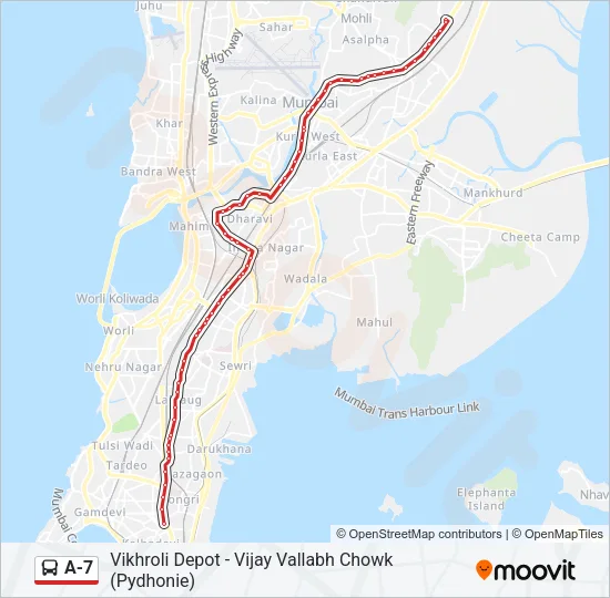 A-7 Bus Line Map