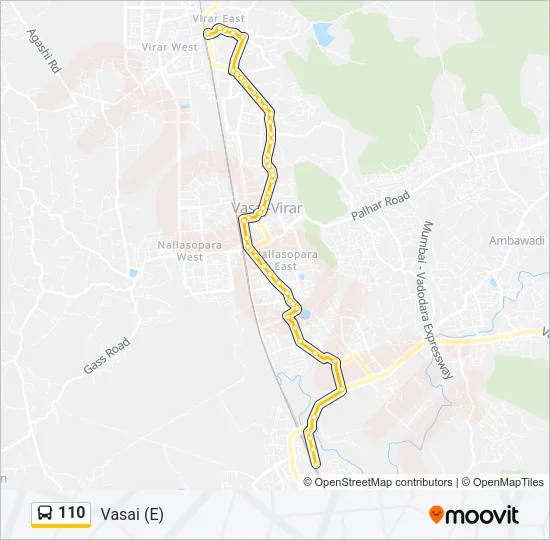 110 Bus Line Map