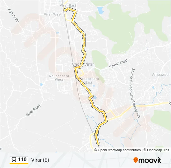 110 Bus Line Map