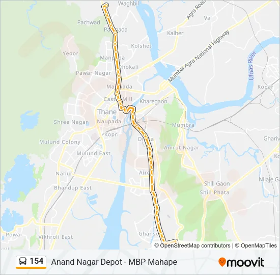 154 Bus Line Map