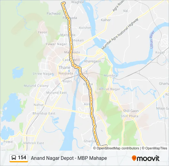 154 Bus Line Map