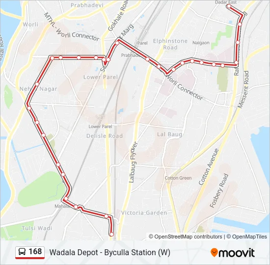 168 Bus Line Map