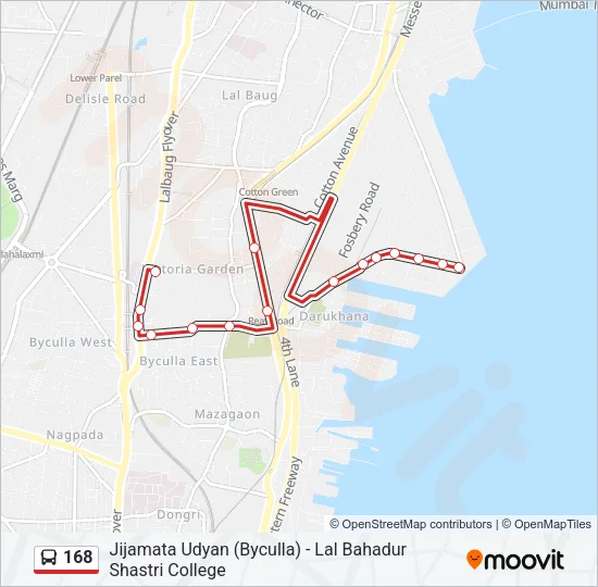 168 Bus Line Map