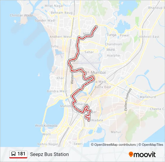 181 Bus Line Map