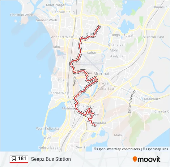 181 Bus Line Map
