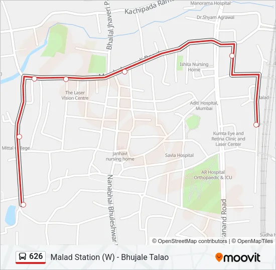 626 Bus Line Map